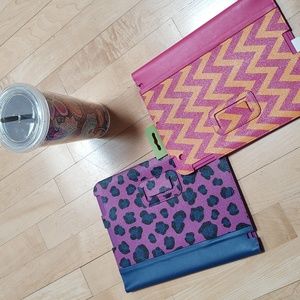 2 Vera Bradley Tablet cases with tumbler.